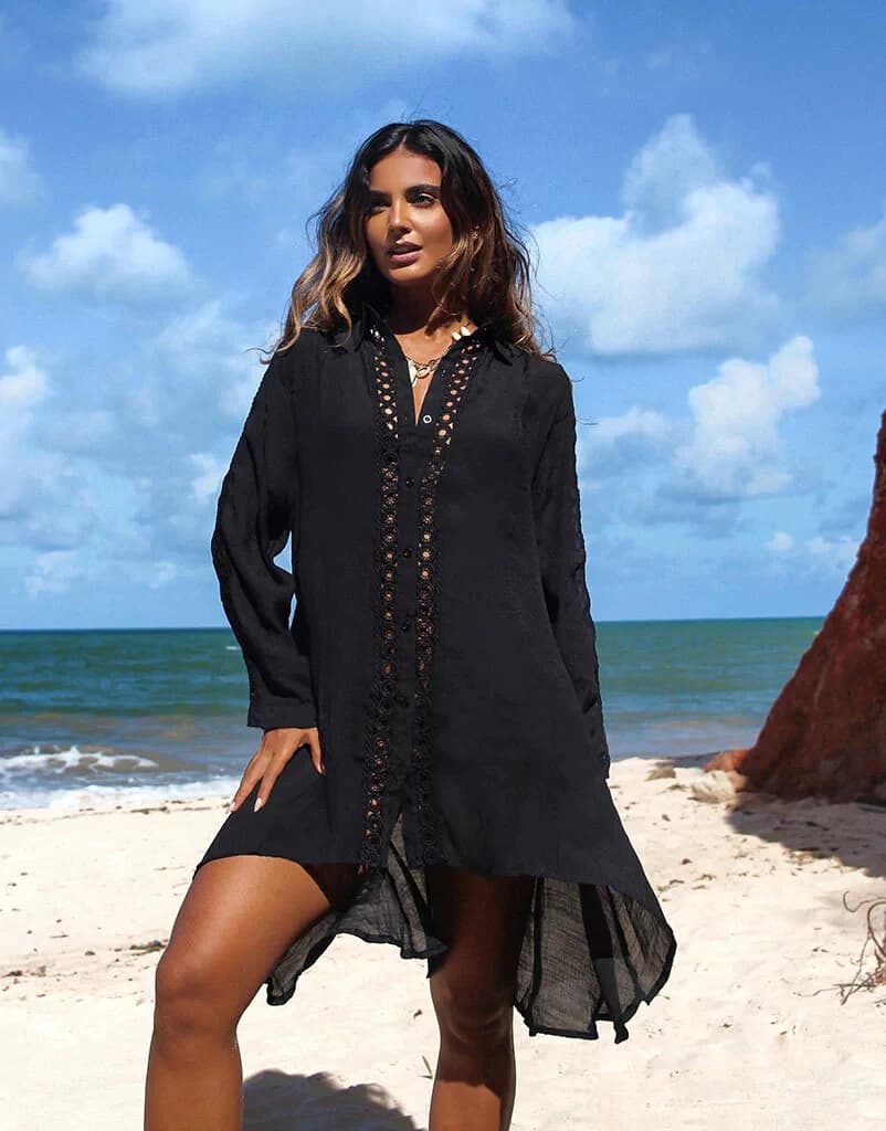 robe-de-plage-noire-avec-dentelle
