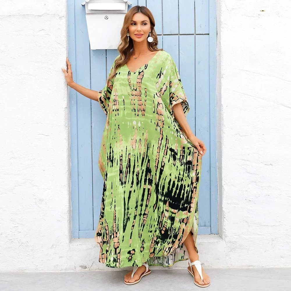 robe-longue-tie-dye-verte-et-noire