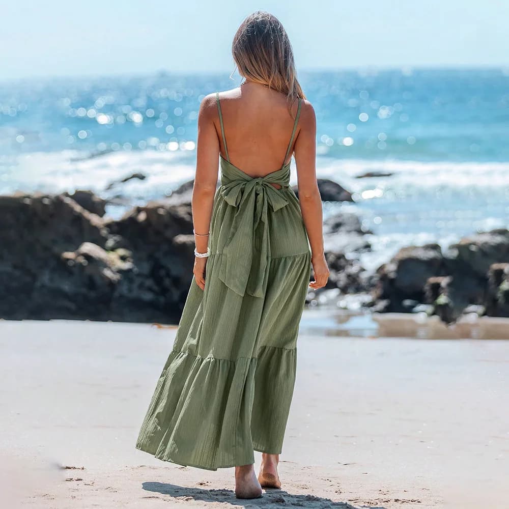 Robe plage – rêve olive