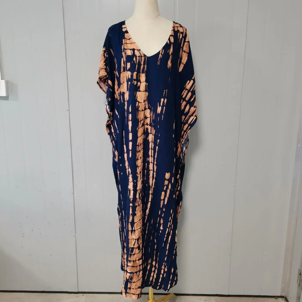 robe-bleue-tie-dye-fluide